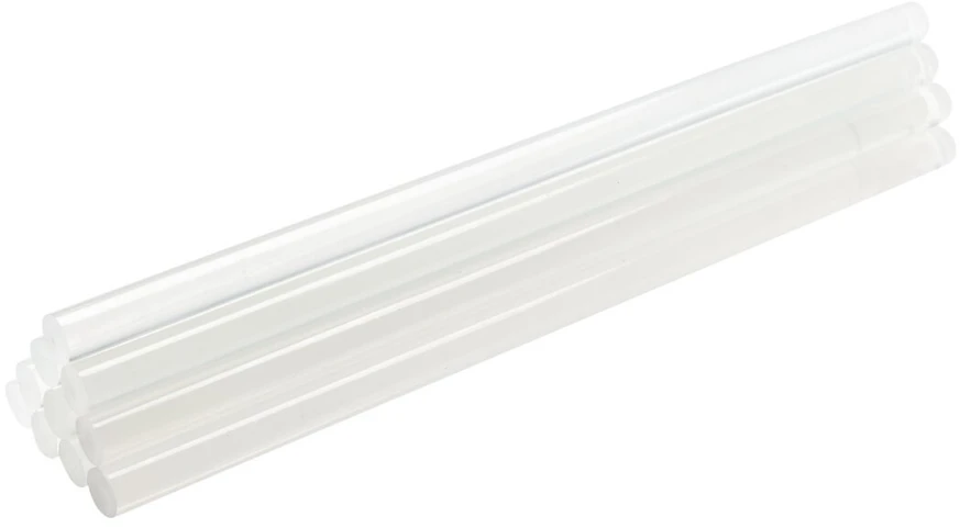 HOGERT Klijų lazdelės 250 mm, 12 vnt., skaidrios