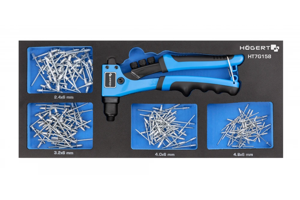 Rankinis kniediklis Hogert HT7G158 + 200 kniedžių