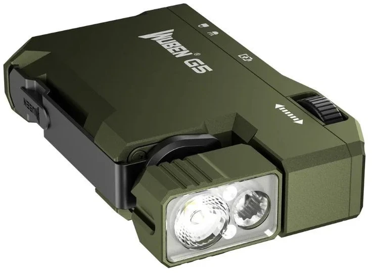 Kompaktiškas EDC prožektorius Wuben G5, 400 lm, su RGB režimais, chaki spalvos