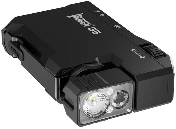 Kompaktiškas EDC prožektorius Wuben G5, 400 lm, su RGB režimais, juodas