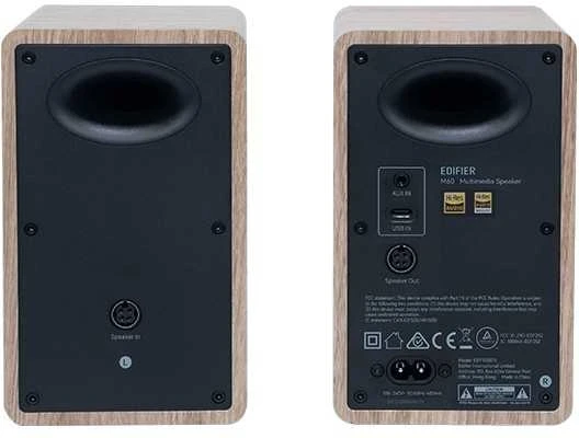Kompiuterio kolonėlės Edifier Kompaktiški staliniai 2.0 garsiakalbiai | M60 | 66 W | „Bluetooth“ | Klasikinis ąžuolas | (Pažeista pakuotė)