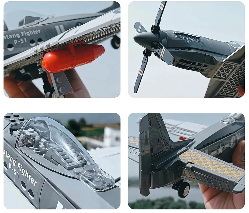 Konstruktorius Wange Air force P-51 Mustang naikintuvas, 256 dalys