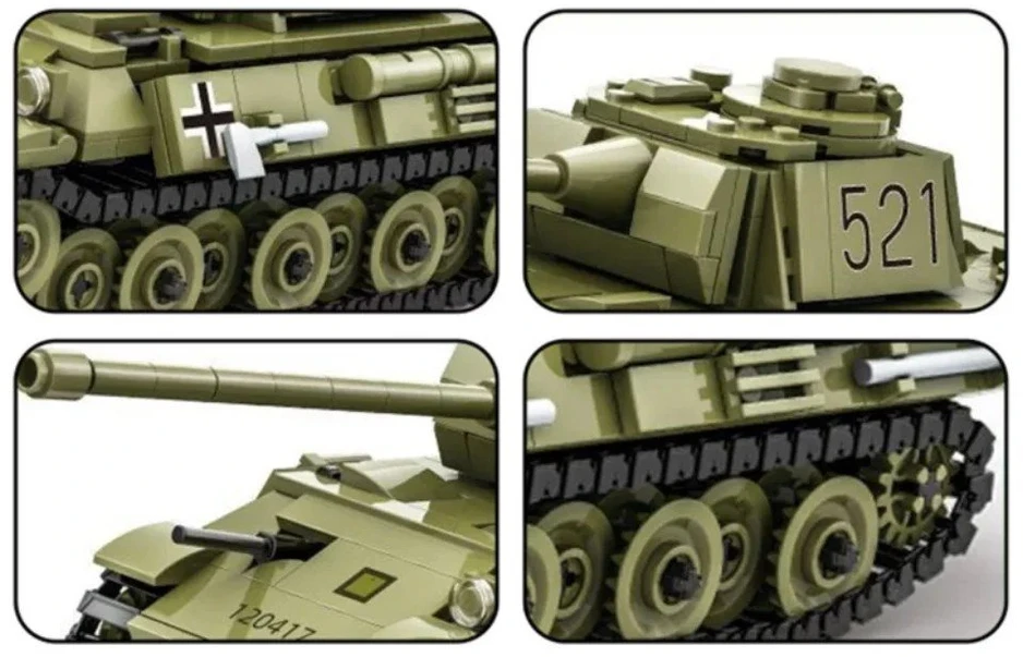 Konstruktorius Wange Military Equipment Panther tankas, 638 dalys