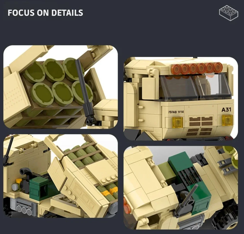 Konstruktorius Wange Military Equipment M142 Himars, 457 dalys