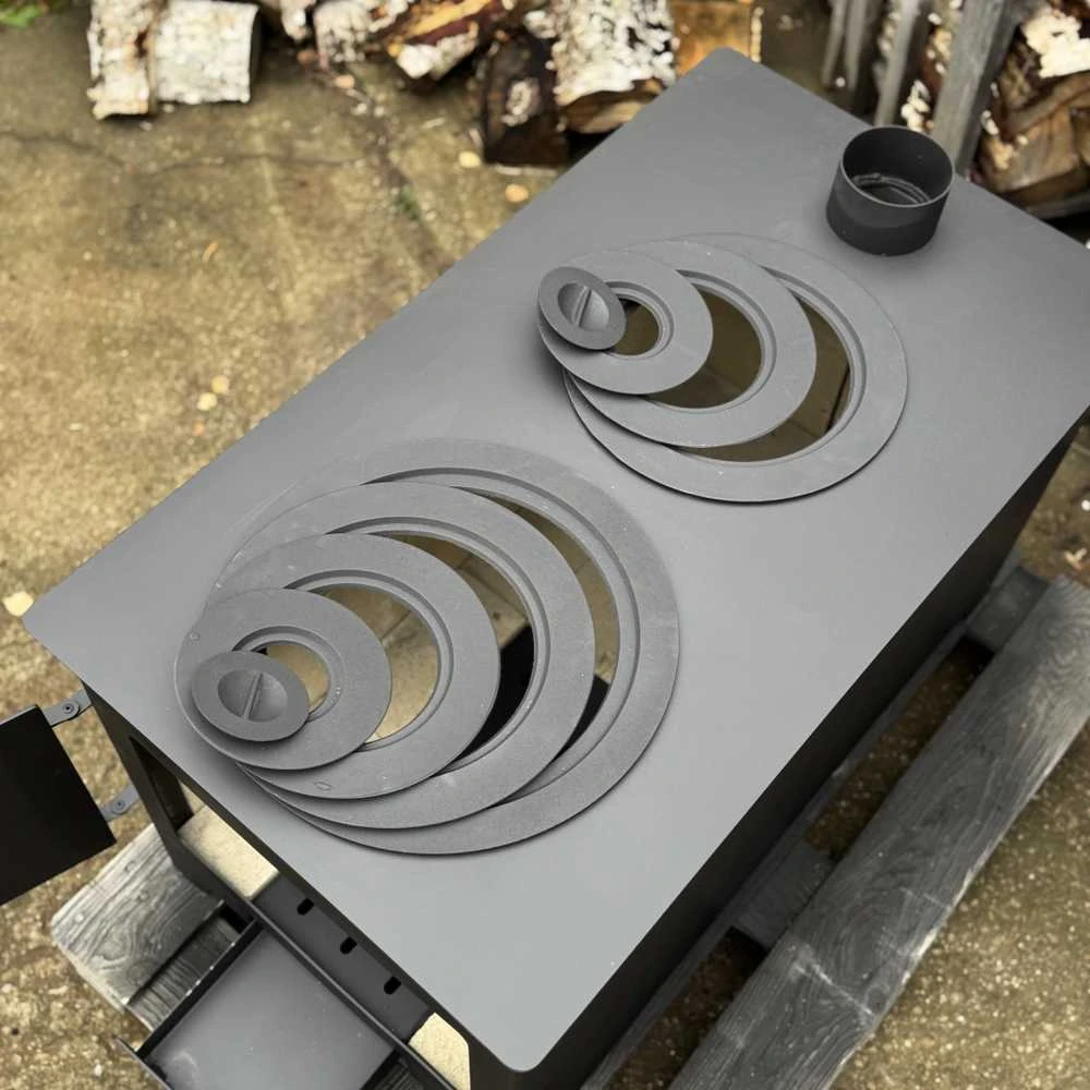 Krosnelė "Buržuika" Kalmetal 10kW su šamotu ir dviem rinkėmis