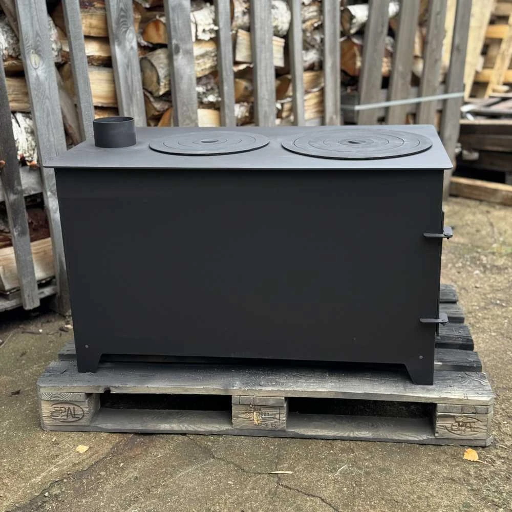 Krosnelė "Buržuika" Kalmetal 10kW su šamotu ir dviem rinkėmis