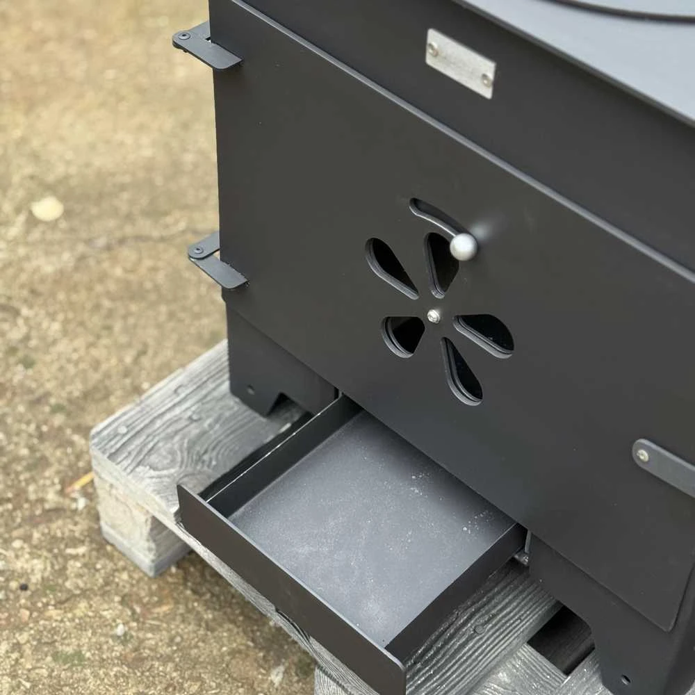 Krosnelė "Buržuika" Kalmetal 10kW su šamotu ir dviem rinkėmis