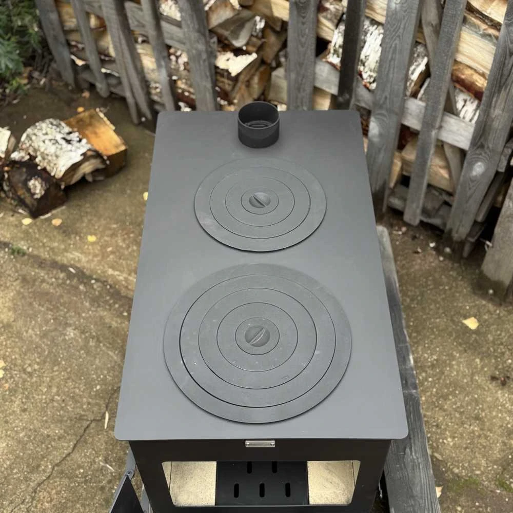 Krosnelė "Buržuika" Kalmetal 10kW su šamotu ir dviem rinkėmis