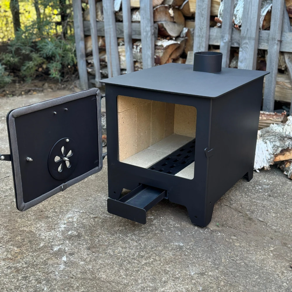 Krosnelė "Buržuika" Kalmetal 8kW su šamotu