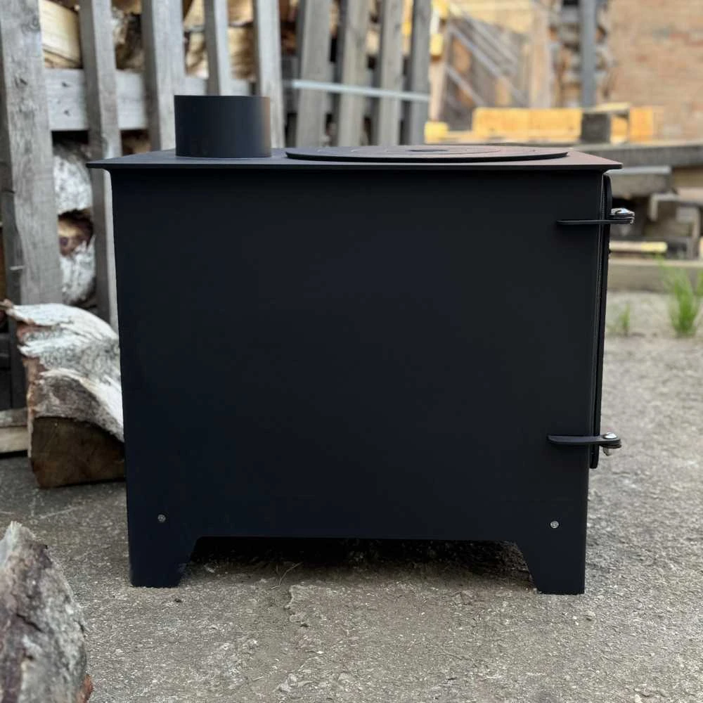 Krosnelė "Buržuika" Kalmetal 8kW su šamotu ir rinkėmis