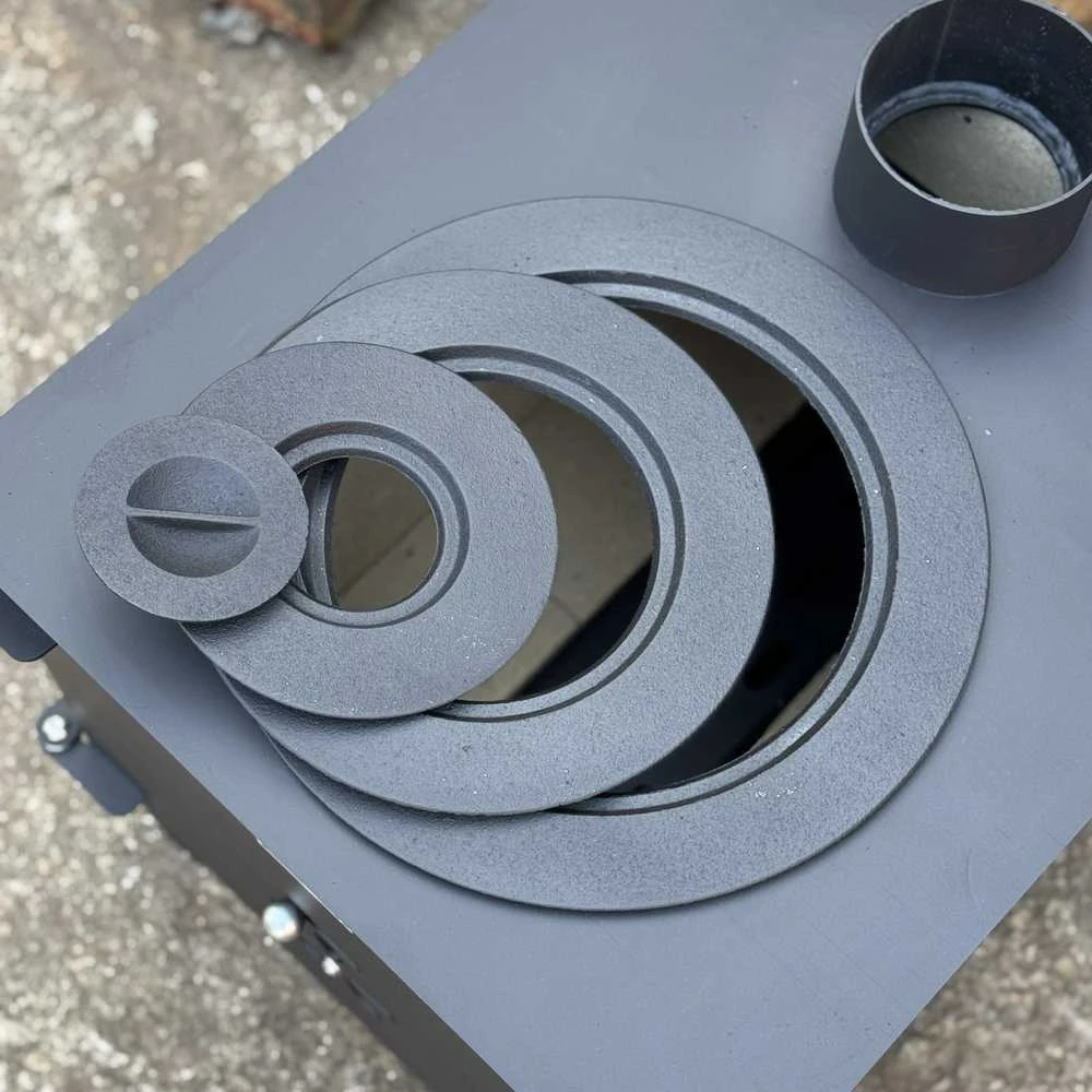 Krosnelė "Buržuika" Kalmetal 8kW su šamotu ir rinkėmis