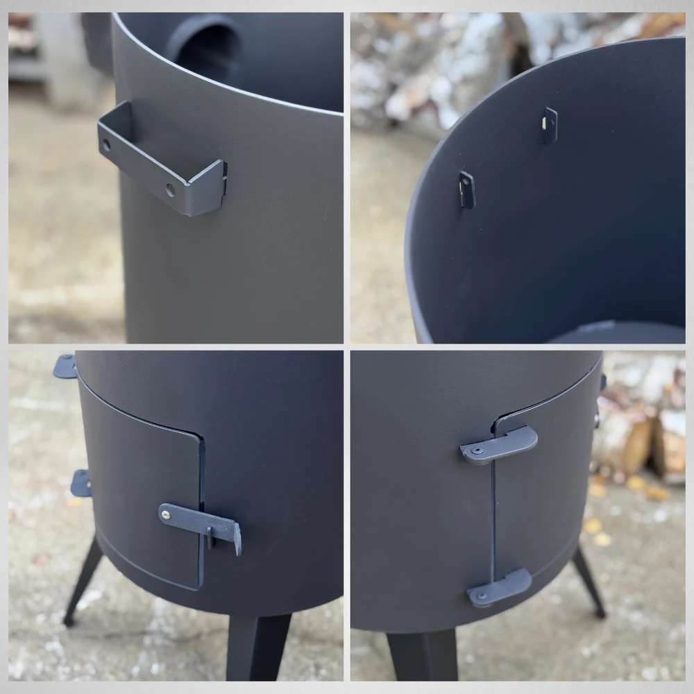 Krosnelė kazanui Kalmetal Eco 8L (3 mm) su kaminu
