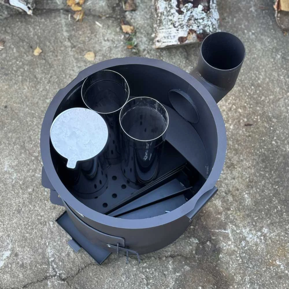 Krosnelė kazanui Kalmetal Premium 12L (3 mm) su kaminu