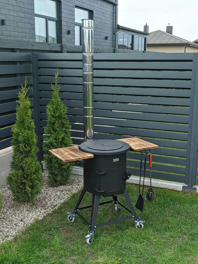 Krosnelė kazanui Kalmetal Premium 12L (3 mm) su kaminu