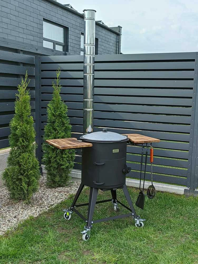 Krosnelė kazanui Kalmetal Premium 8L (3 mm) su kaminu