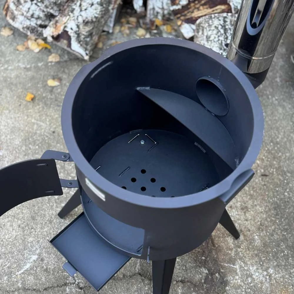 Krosnelė kazanui Kalmetal Premium 8L (3 mm) su kaminu