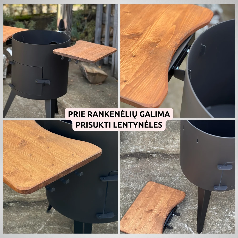Krosnelė kazanui Kalmetal Standart 16L (3 mm) su kaminu