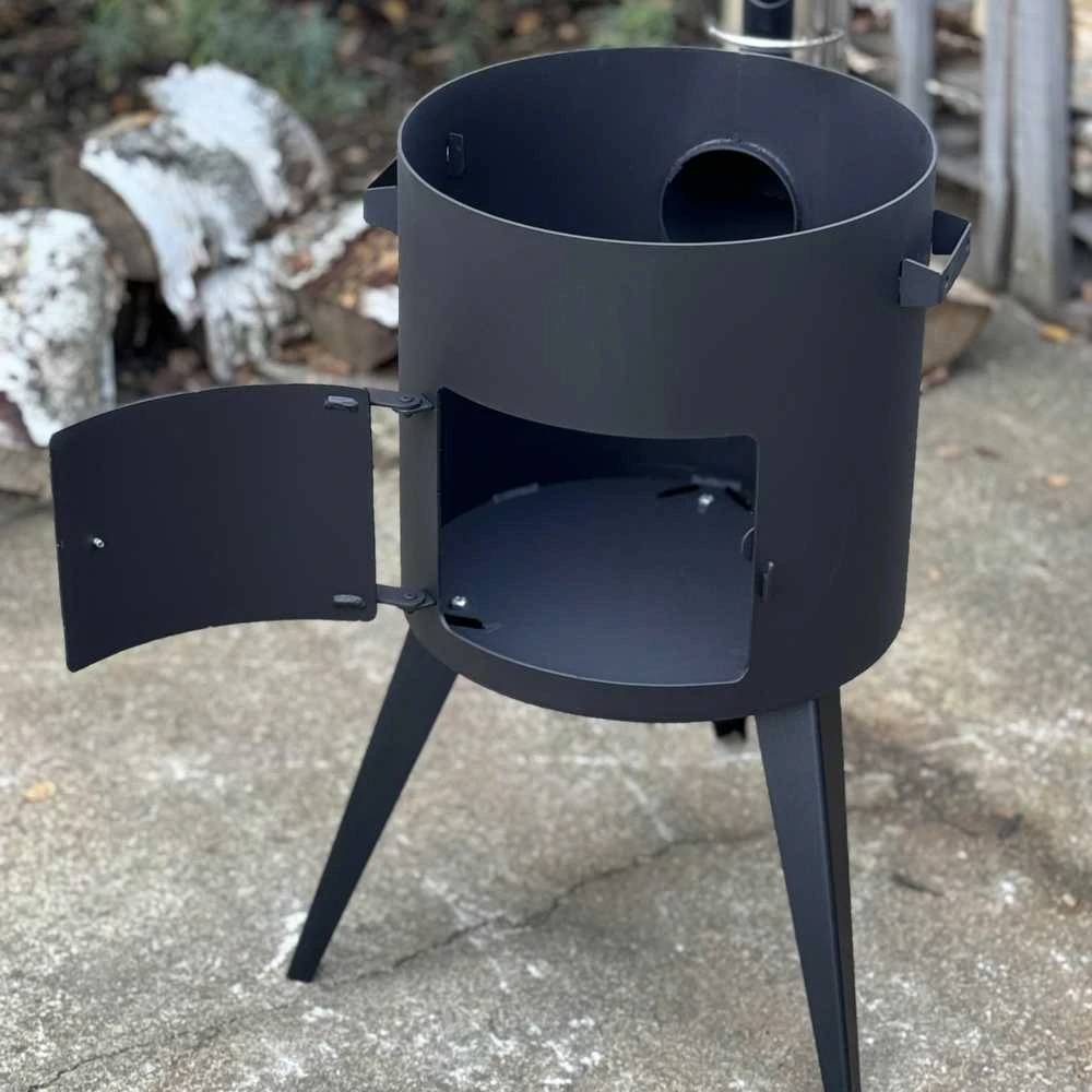 Krosnelė kazanui Kalmetal Standart 16L (3 mm) su kaminu