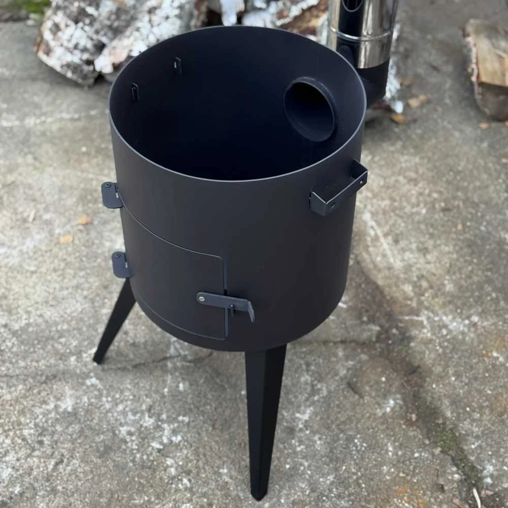 Krosnelė kazanui Kalmetal Standart 16L (3 mm) su kaminu