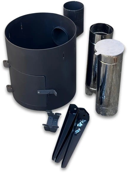 Krosnelė kazanui Kalmetal Standart 8L (3 mm) su kaminu