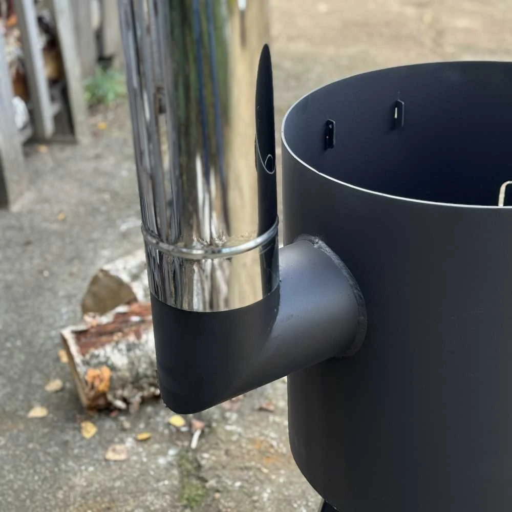 Krosnelė kazanui Kalmetal Standart 8L (3 mm) su kaminu