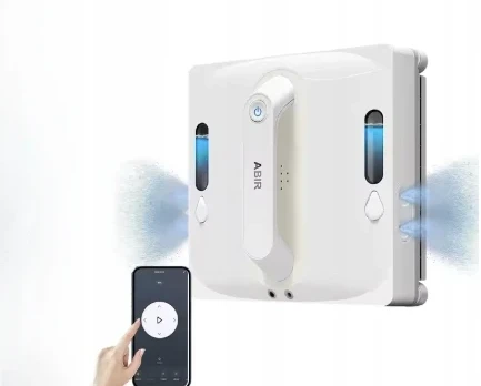 Abir WD9 9000PA langų valymo robotas su 4 krypčių purškimu, lazeriniu jutikliu, išmania atmintimi, baltas