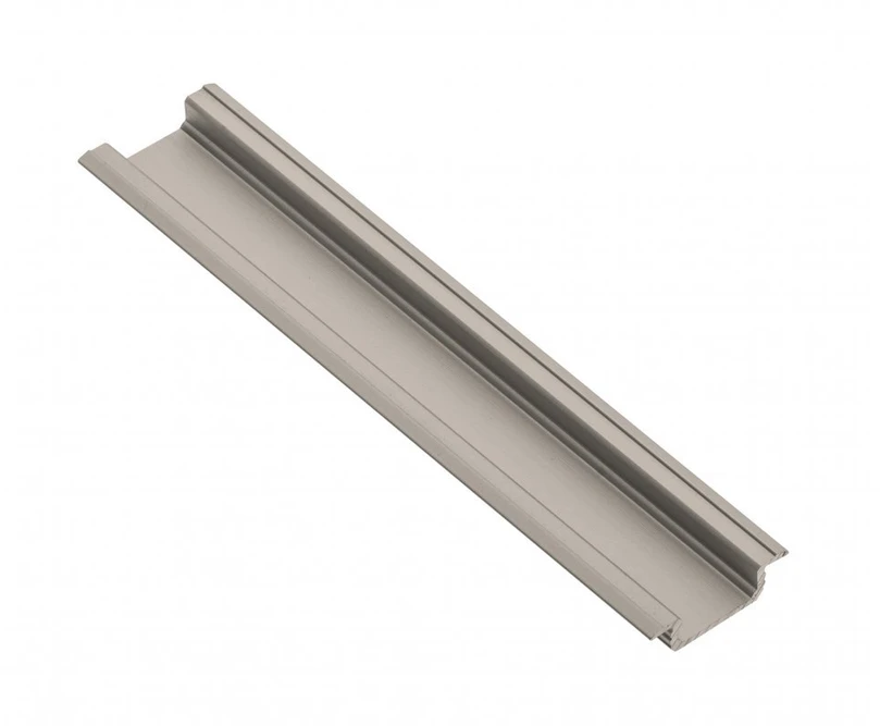 LED aliuminio profilis su GLAX šampano spalvos flanšu 2 m (įleidžiama)