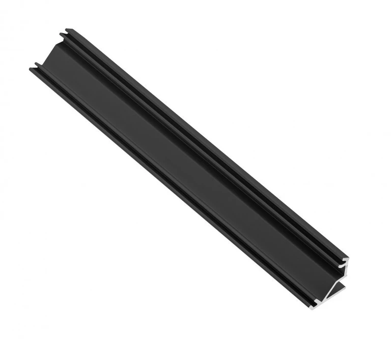 Led kampinis aliuminio profilis - GLAX juodas matinis L=2 m