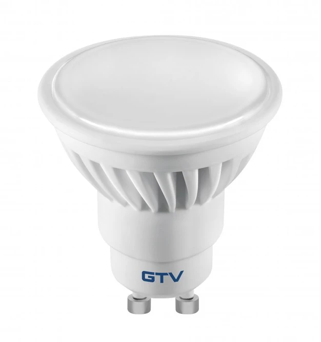 GTV LED lemputė 10W, GU10, SMD 2835, šiltai balta, AC220-240V, šviesos kampas 120°, 720lm, 87m