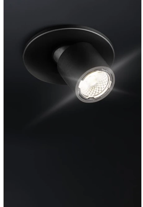 LED luminaire POINT MINI, DC12V, 0.5 W, 40 lm, 4000K, cable mini AMP 2 m, juodas