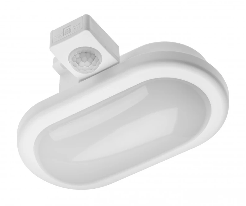 Sieninis šviestuvas GTV LED pertvarinis šviestuvas DELTA 6W OVAL su jutikliu, 6W, 400lm, AC220-240V, 50/60 Hz, PF>