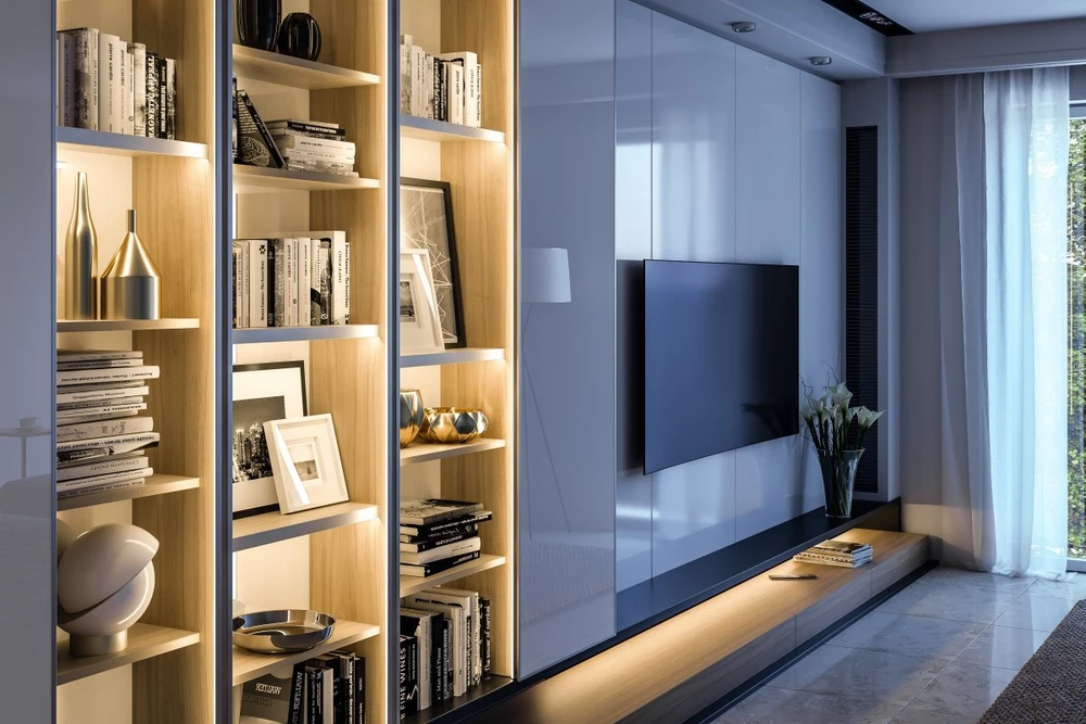 LED pertvarų aliuminio profilis, dygliuotas (kraštų užpildams) GLAX sidabrinis L= 3007 mm