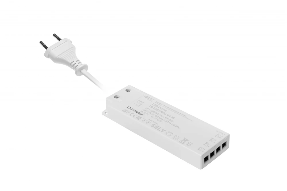 LED maitinimo blokas SLIM EASY CLICK, 24V / 20W, LD-ZAS20WEC24-30, GTV