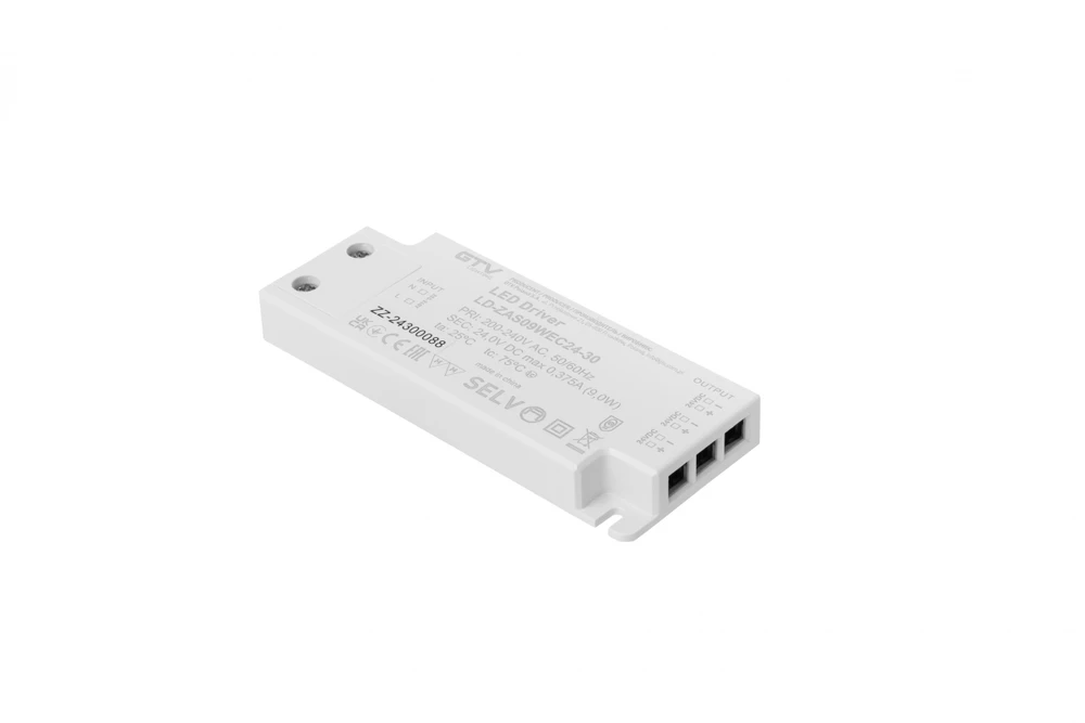 LED POWER SUPPLY SLIM EASY CLICK 24V,9W, input 220-240VAC, IP20, dimensions 103x41x12 mm w
