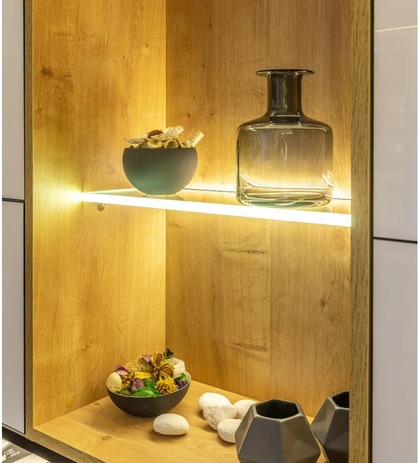 LED pusės kablio aliuminio profilisGLAX Mini sidabrinis 2 m