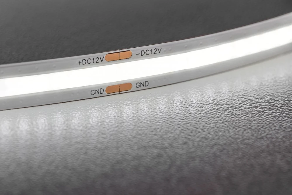 GTV LED juosta COB 12V, 480LED/m, 8mm, 10W/m, be gelio, neutrali balta