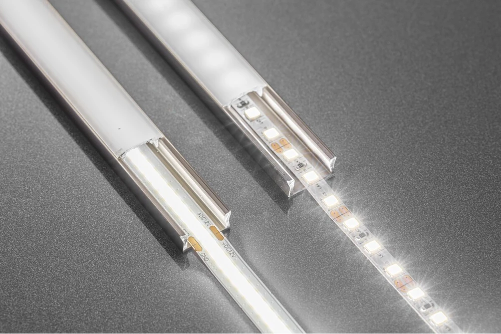 GTV LED juosta COB 12V, 480LED/m, 8mm, 10W/m, be gelio, neutrali balta
