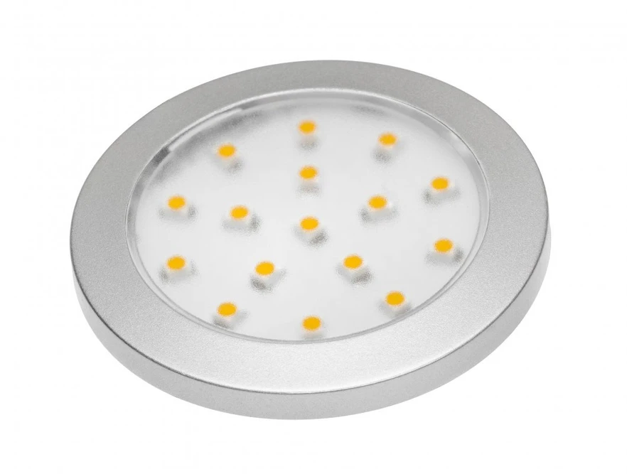 GTV LED šviestuvas Lumino sidabrinis 12V DC, 1,5W, 16 SMD3528, neutralios baltos spalvos, 2 m ilgi