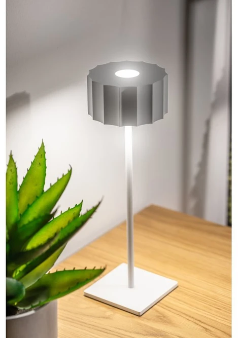 'Led table lamp AZELIA , 2,5W, 200lm, DC 5V, 1A,4000 K, battery 4000 mAh, dimmable,baltas