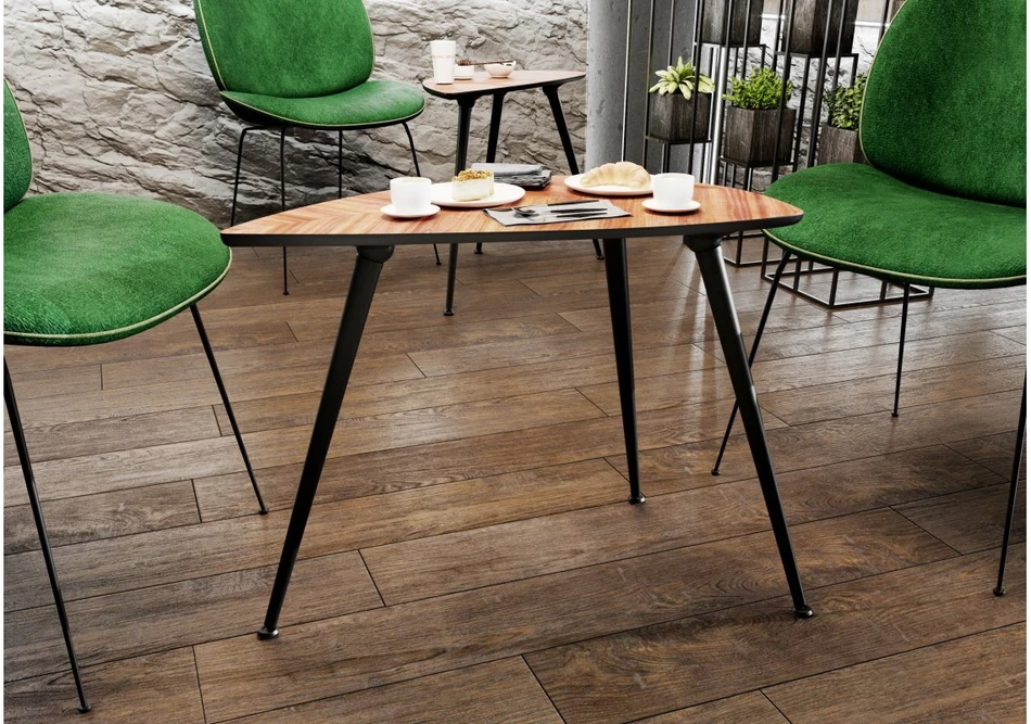 Leg 40 x 710 X-LINE inclined, foldable, adjustable foot, juodas