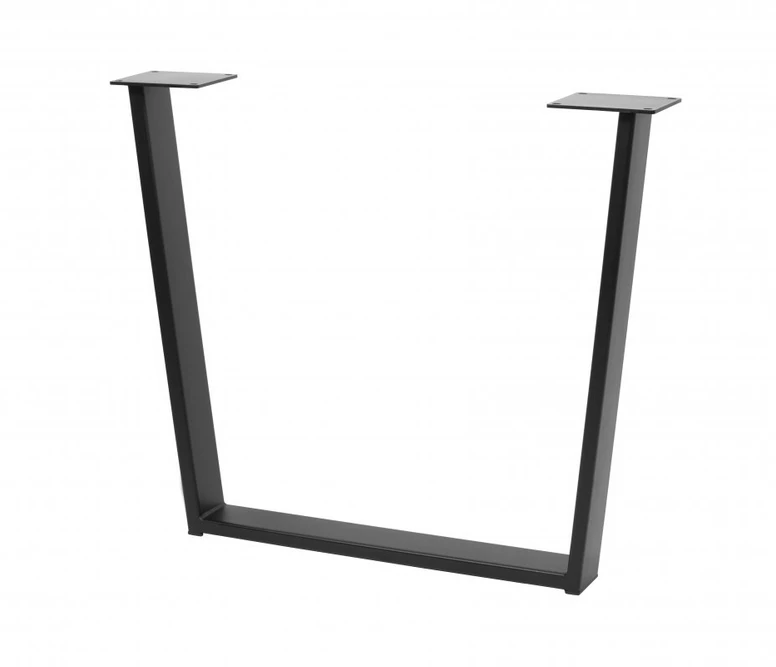 Leg GTV INDUSTRIA, trapezoid, H=710 mm, W=820 mm, profile 80 x 20, steel, juodas