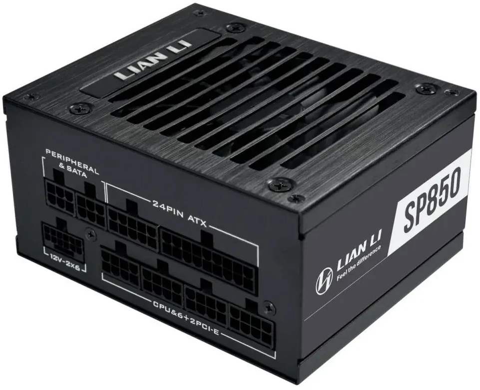 Lian Li SP850 V2 Gold maitinimo šaltinis, modulinis, ATX 3.1 "850 W", juodas (Pažeista pakuotė)