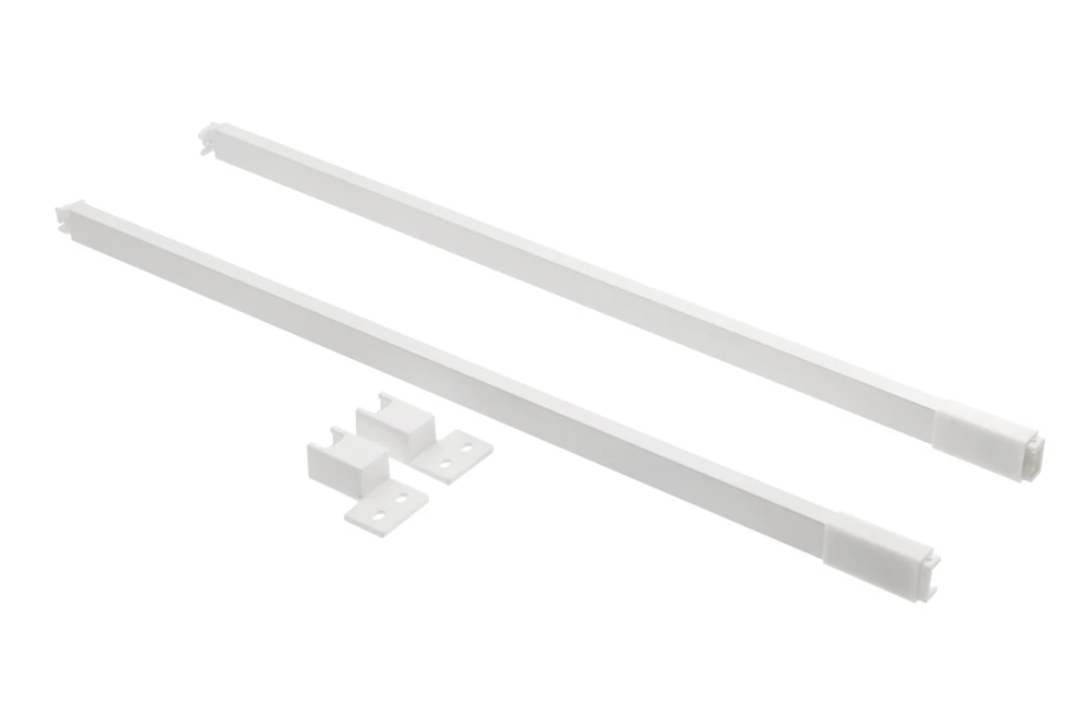 GTV Longitudinal rail square for drawers AXISPRO 400mm baltas