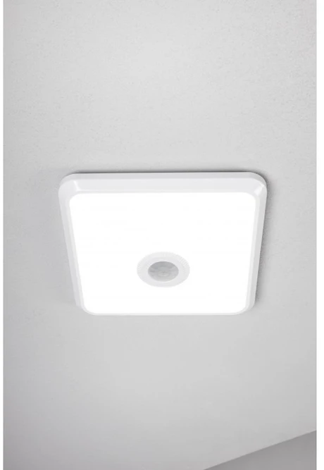 Lubinis šviestuvas GTV 12W LED plafonas ITALIA KW, baltas, 4000K, su judesio davikliu