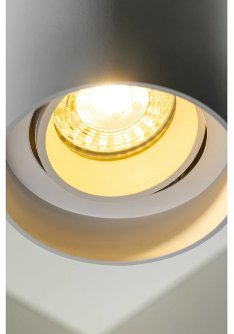 GTV Lubinis šviestuvas RESTO, PC, φ80x125mm, IP20, maks. 20W, apvalus, baltas
