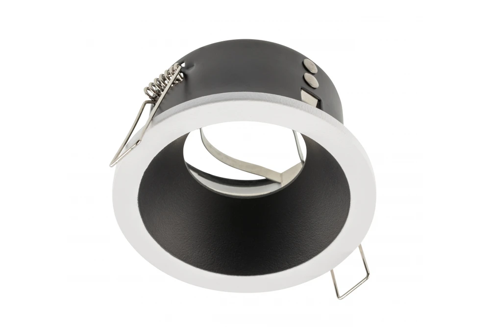 Lubinis šviestuvas Lubinis taškinis šviestuvas ELVA, IP54, apvalus, Ø85x45mm, baltas / juodas