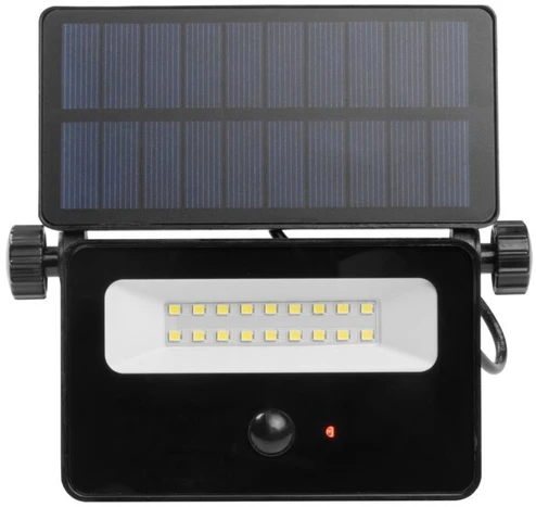 LUMOS solar floodlight with motion and dusk sensing, LED, 850lm, 6400K, 1800mAh replaceable, IP65