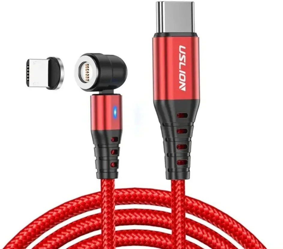 Magnetinis laidas 540° BlackBird USB-C to Lightning, Micro USB,USB-C, 60W PD
