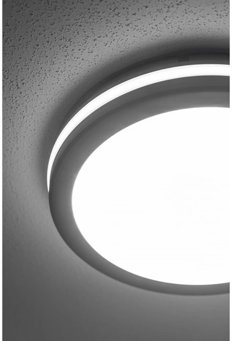 Lubinis šviestuvas MARS LED 9in1 Ceiling Light Fixture, 24/18/12W, 100lm/W, CCT, AC220-240V, IP65, Pilkas