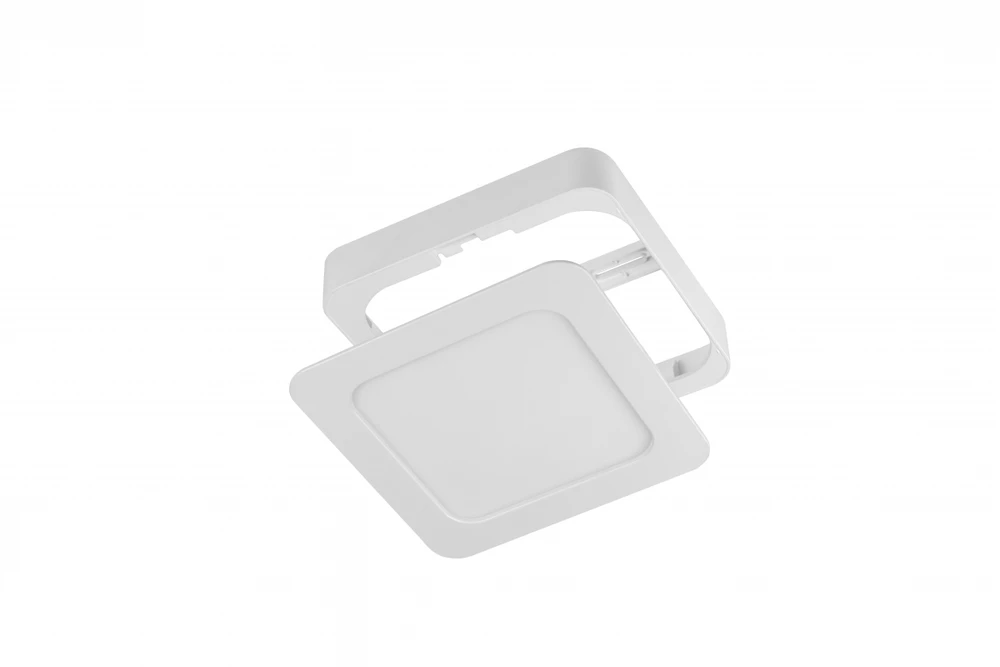 MAXIS downlight, LED, 12W, 960lm, CCT, AC220-240V, IP44, recessed, square, baltas